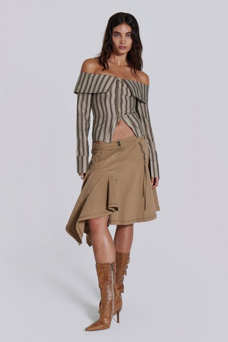 Jadedlondon Noa Cargo Midi Skirt | JADLDN24220