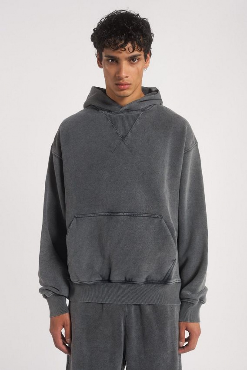 Jadedlondon Ntrls Chrome Grey Oversized Hoodie | JADLDN23891