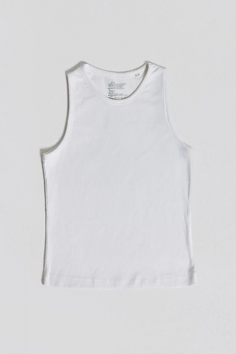 Jadedlondon Ntrls White Rib Vest | JADLDN24708