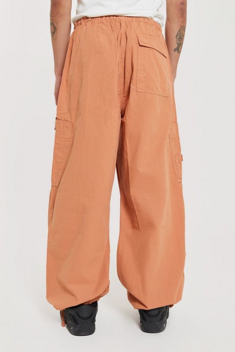 Jadedlondon Rust Orange Parachute Cargo Pants | JADLDN24766