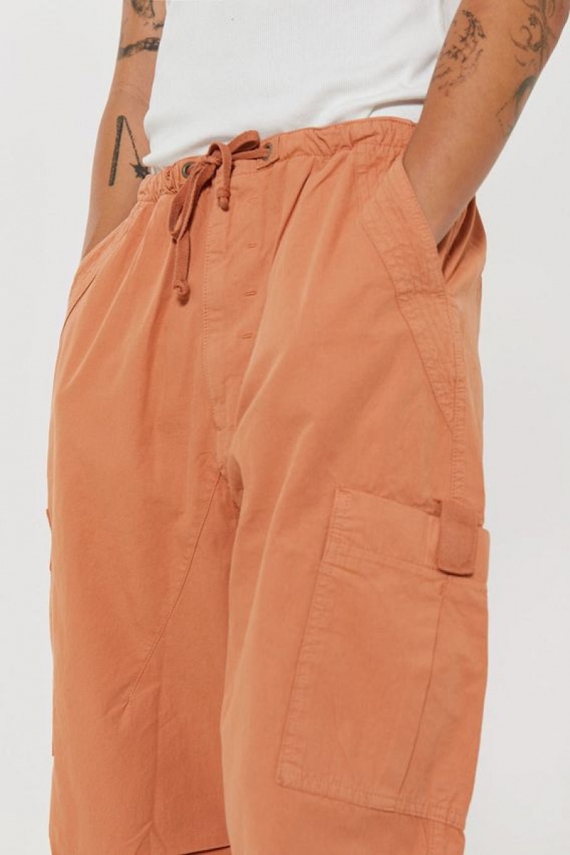 Jadedlondon Rust Orange Parachute Cargo Pants | JADLDN24766