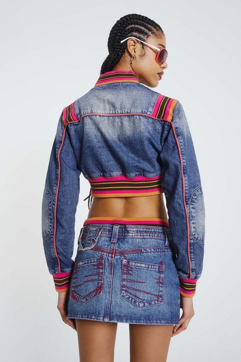 Jadedlondon Sherbet Cropped Denim Jacket | JADLDN24170