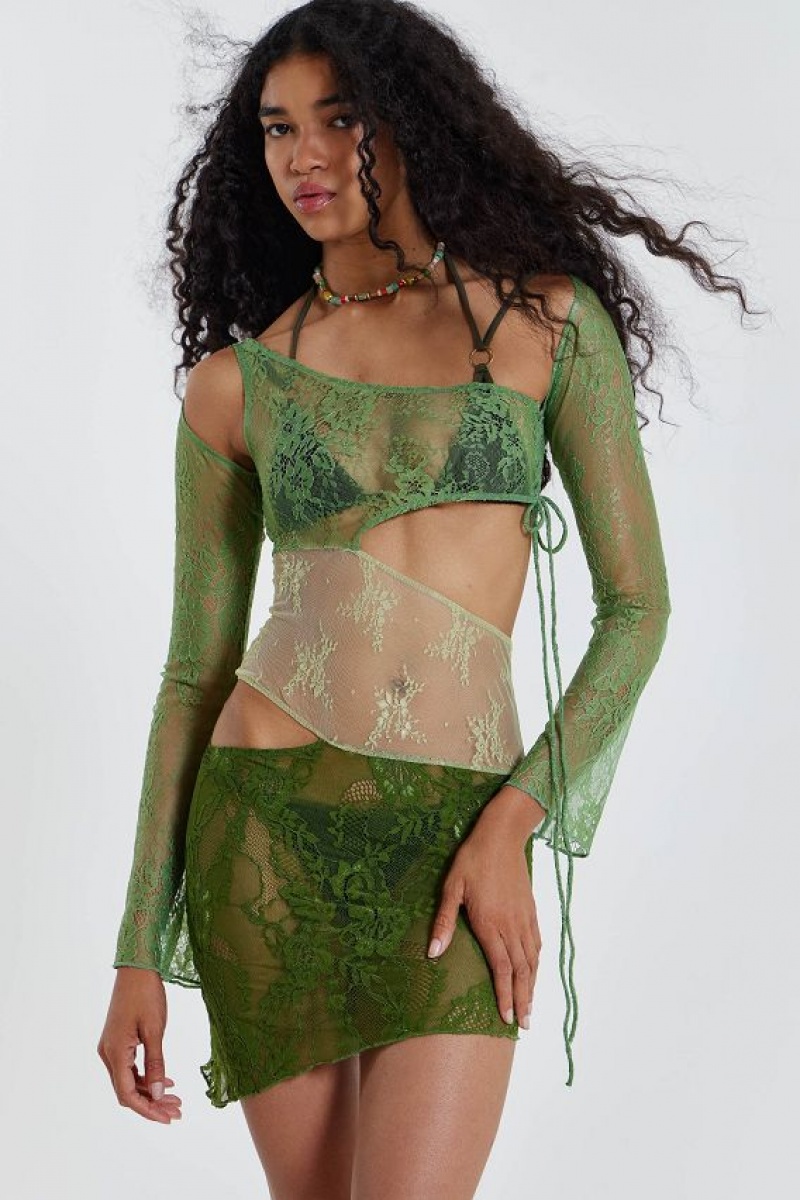 Jadedlondon Siren Mini Dress In Green | JADLDN23767