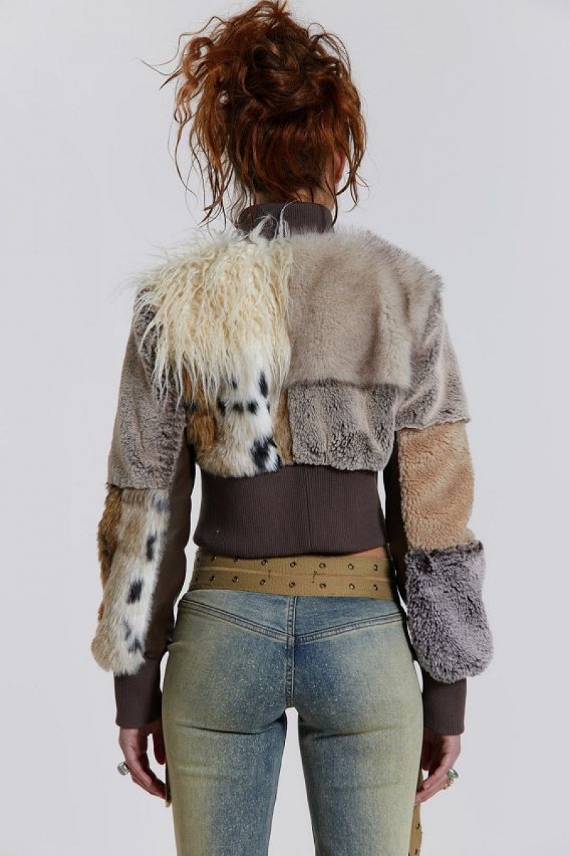 Jadedlondon Soho Faux Fur Bomber Jacket | JADLDN24180