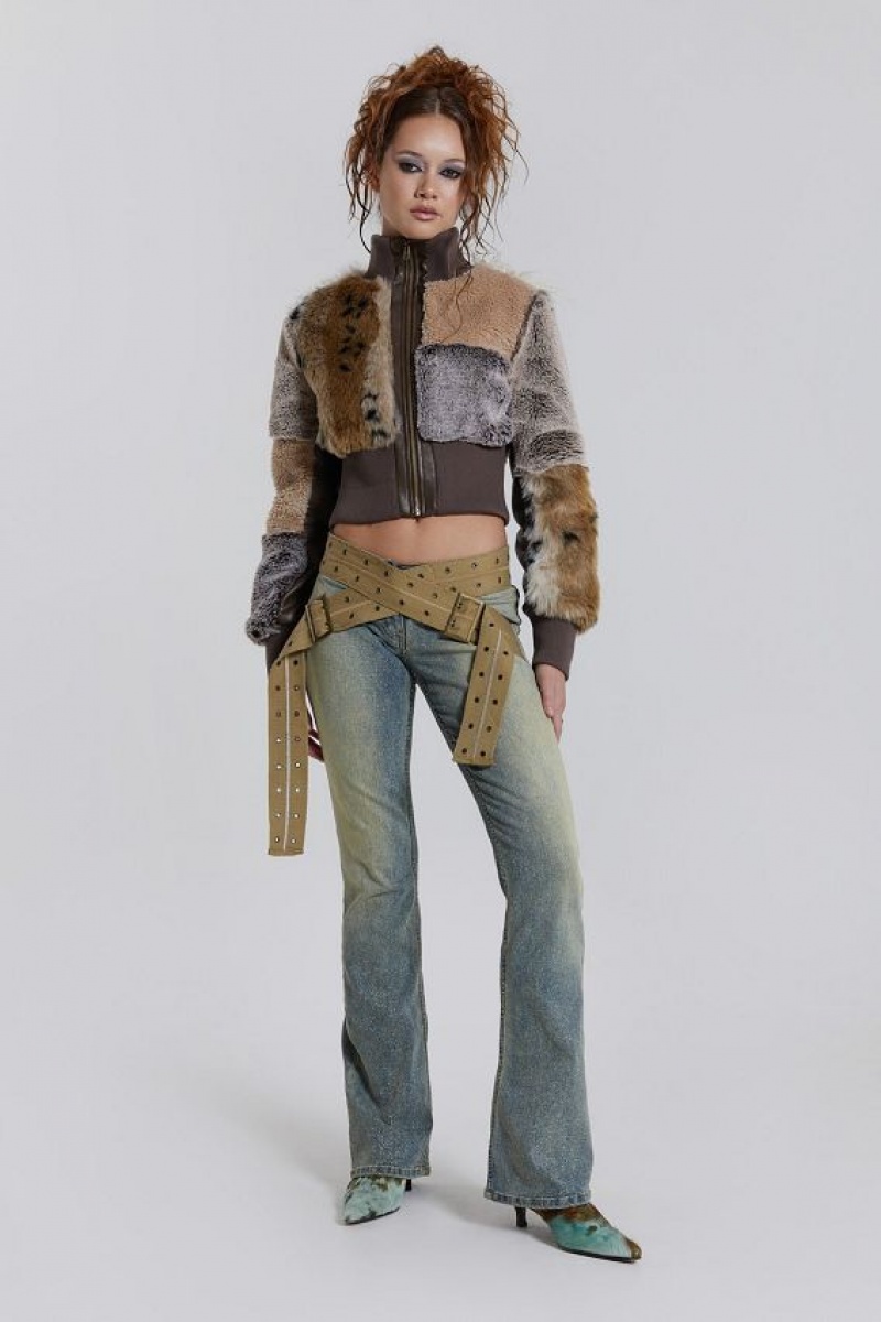 Jadedlondon Soho Faux Fur Bomber Jacket | JADLDN24180