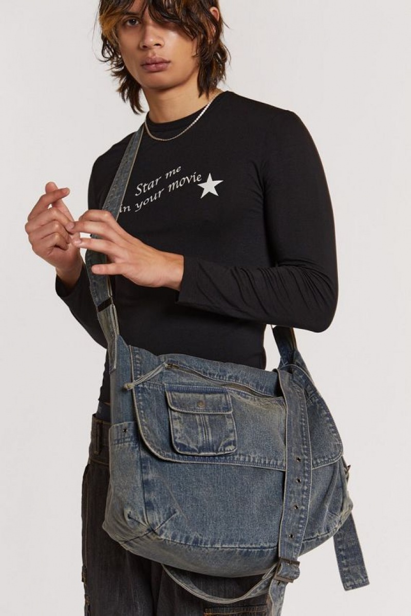 Jadedlondon Stellar Denim Messenger Bag | JADLDN24899