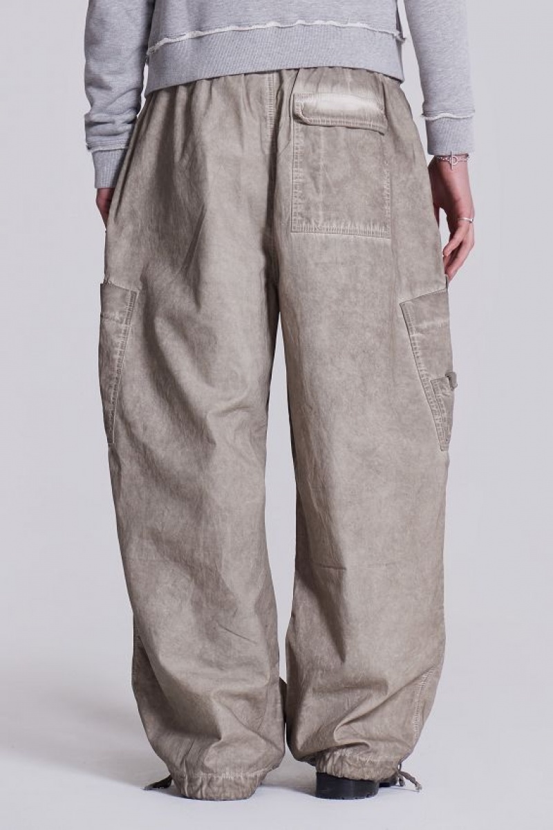 Jadedlondon Stone Oil Wash Parachute Pants | JADLDN24784