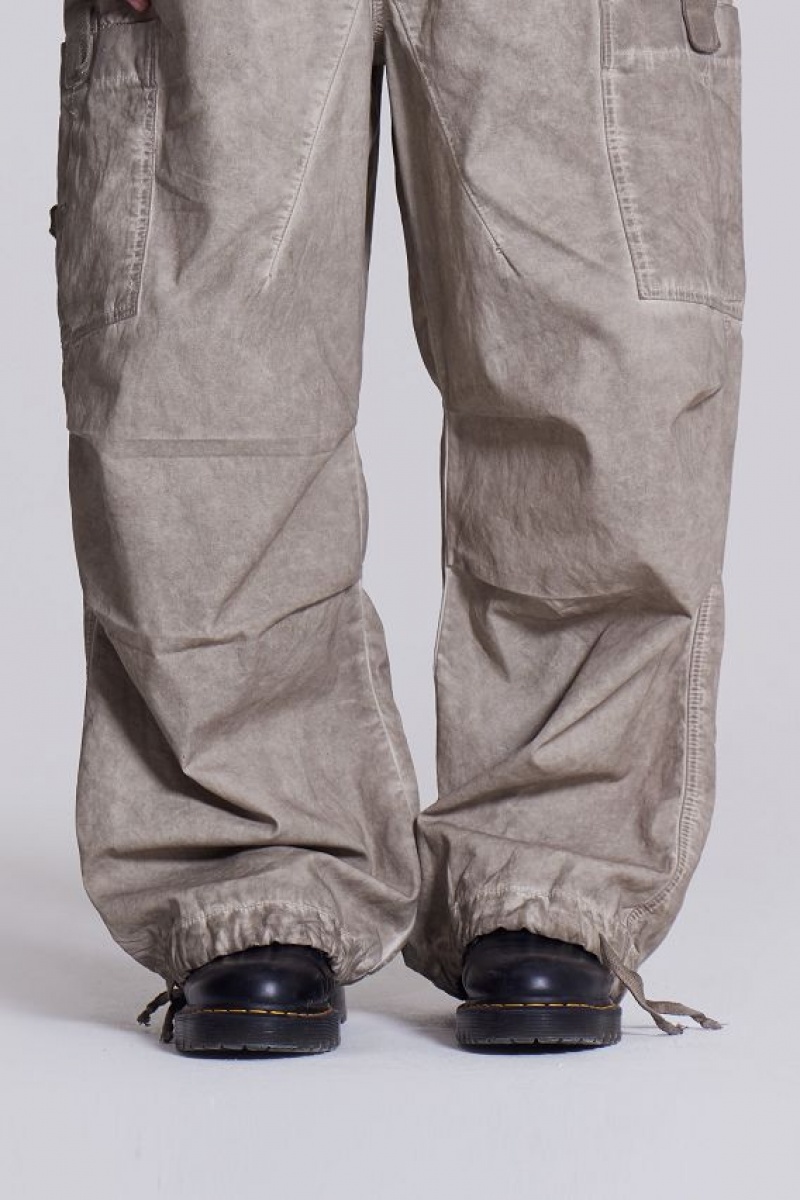 Jadedlondon Stone Oil Wash Parachute Pants | JADLDN24761