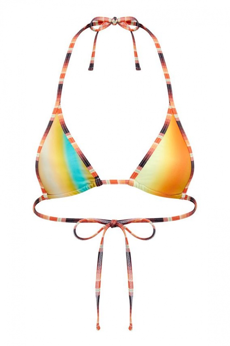 Jadedlondon Sunset Micro Triangle Bikini Top | JADLDN24279