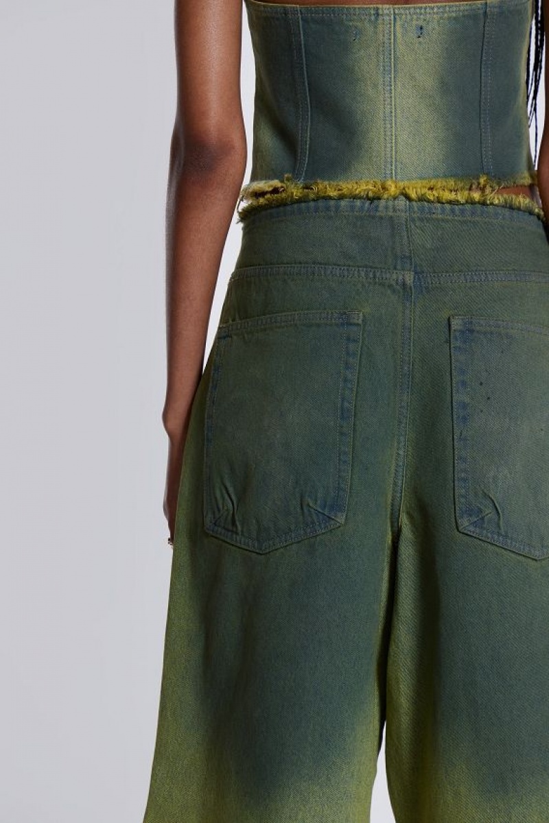 Jadedlondon Toxic Denim Jorts | JADLDN24455