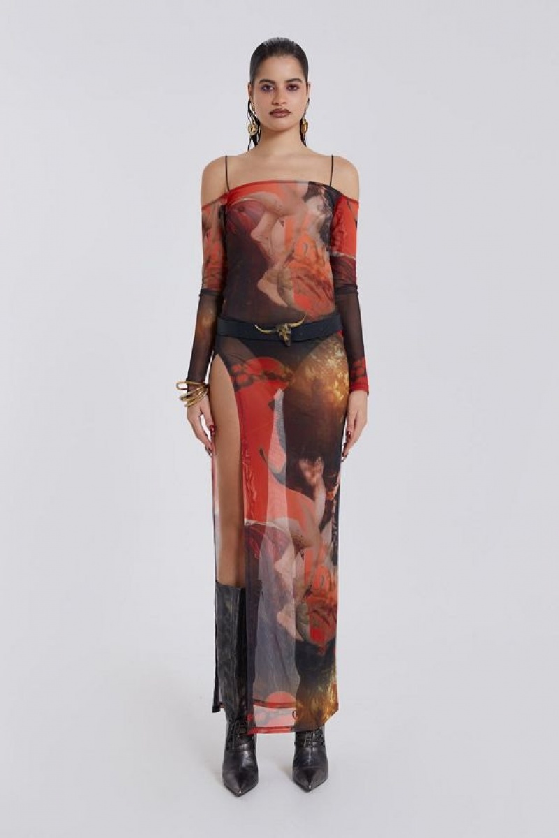 Jadedlondon Valencia Print Maxi Dress | JADLDN23817