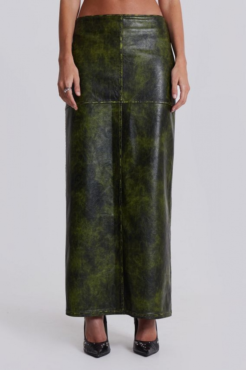 Jadedlondon Venom Faux Leather Maxi Skirt | JADLDN24212