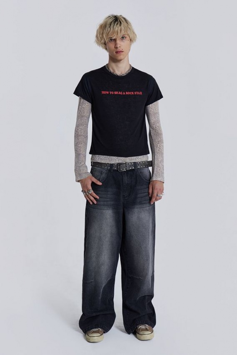 Jadedlondon Washed Black Colossus Jeans | JADLDN24512