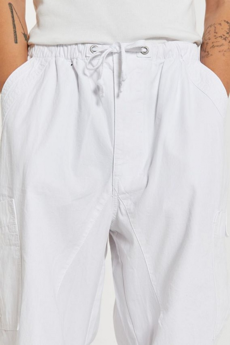 Jadedlondon White Parachute Cargo Pants | JADLDN24765