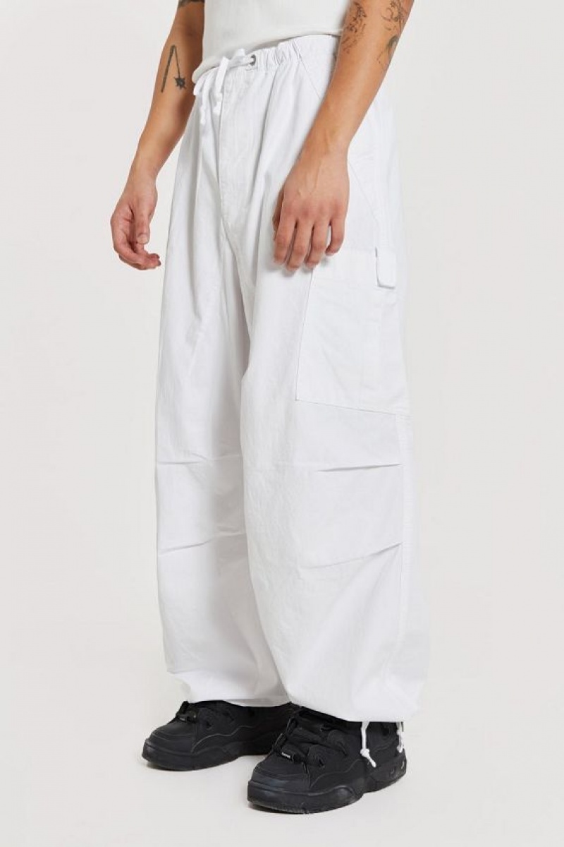 Jadedlondon White Parachute Cargo Pants | JADLDN24765