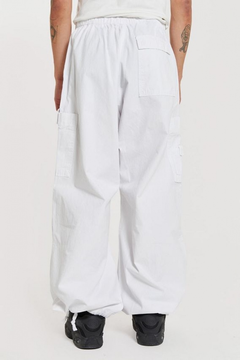 Jadedlondon White Parachute Cargo Pants | JADLDN24738