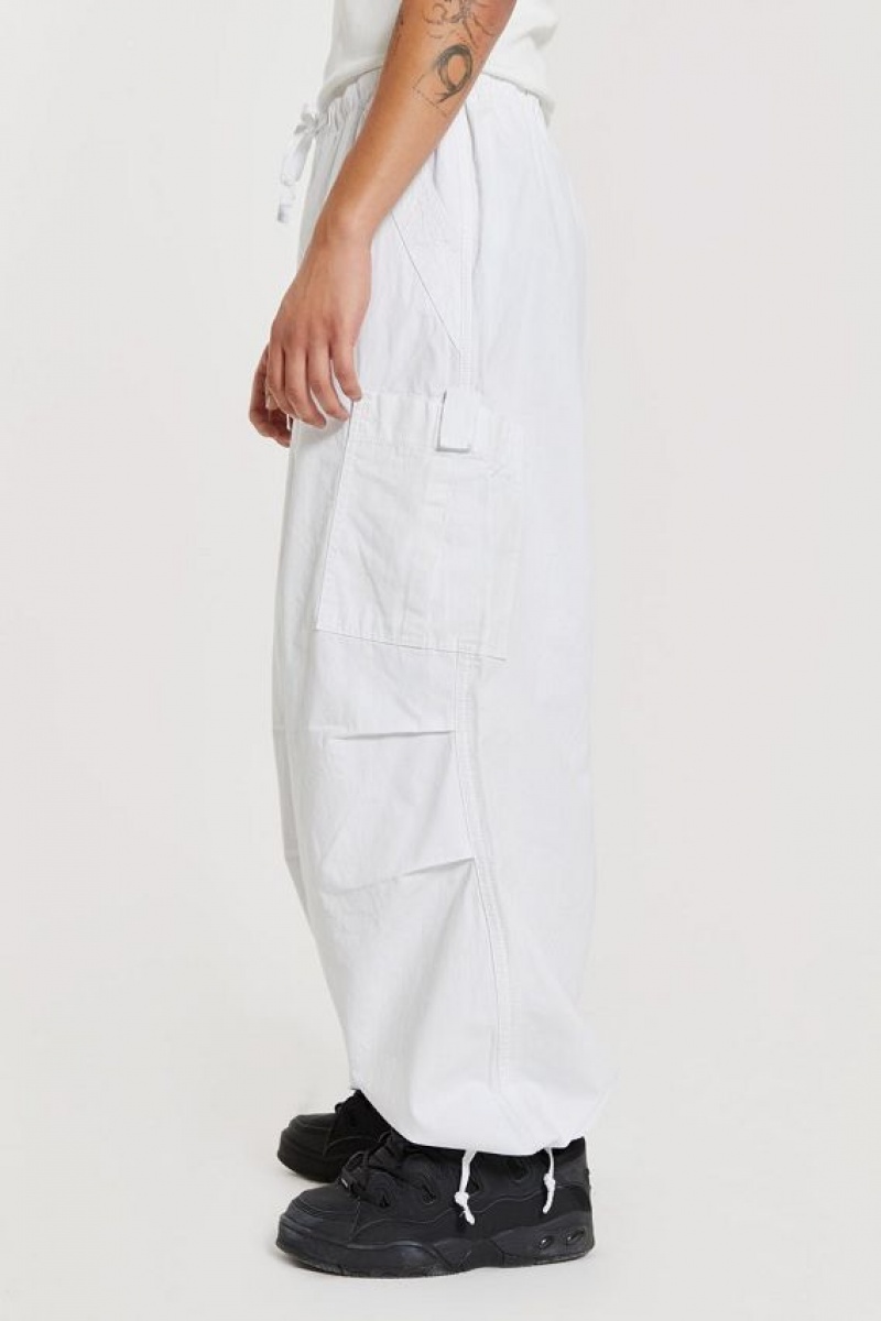 Jadedlondon White Parachute Cargo Pants | JADLDN24738