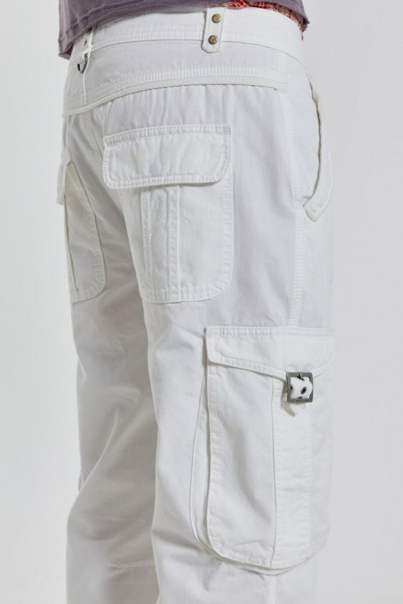 Jadedlondon White Straight Leg Cargo Trousers | JADLDN24768