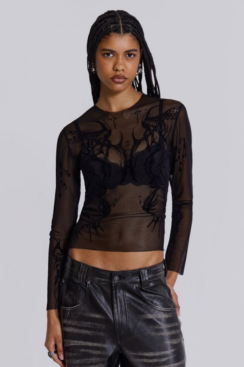 Jadedlondon Wings Mesh Top | JADLDN23971